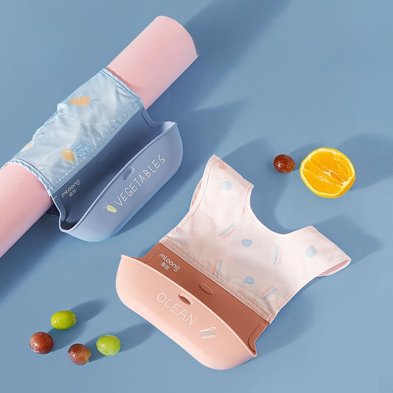 Waterproof Baby Bibs Silicone - เด็กกันน้ํา Bib ผ้ากันเปื้อนเด็กซิลิโคนผ้าพันคอปรับ Bibs Burp Cloths