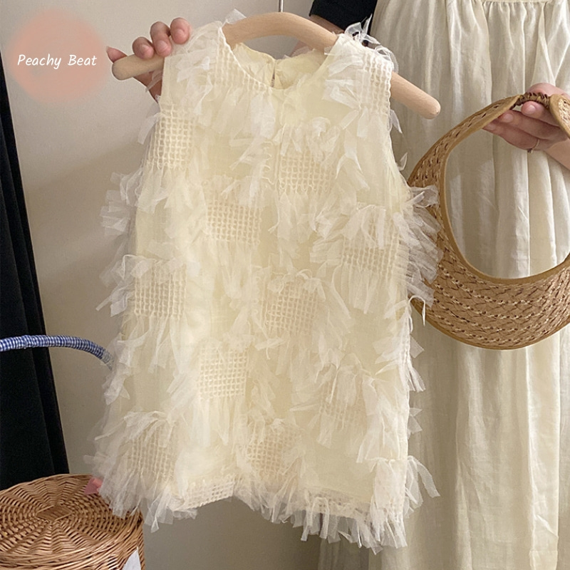 Toddler Girl Tulle Party Dress - เจ้าหญิงสาวทารกเดรสไฮเอนด์ชุดเดรสแขนกุดสำหรับเด็กวัยหัดเดินชุดเดรสปาร์ตี้ฤดูร้อนสำหรับ18M-10Y