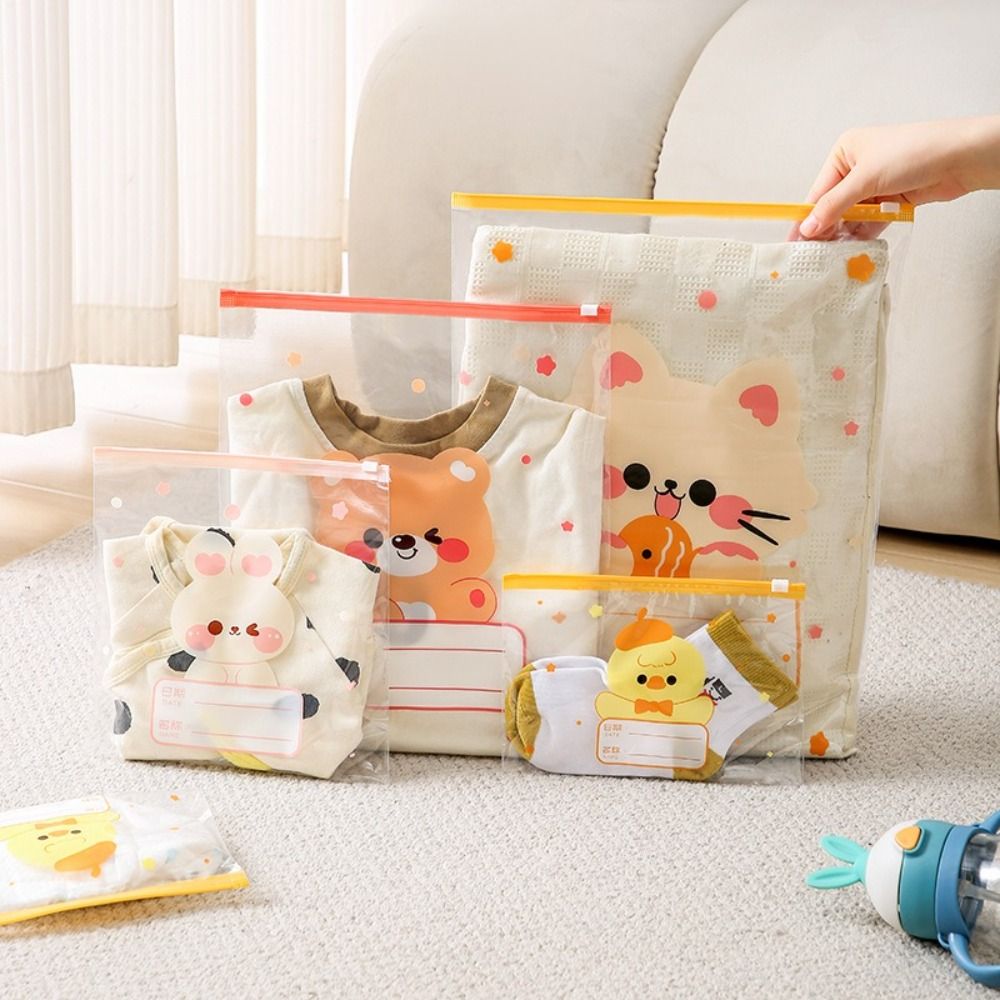 Diapering - ถุงเก็บของหลายขนาด 10 ชิ้น แบบพกพา แยกประเภทได้ ถุงปิดผนึกสำหรับเก็บเสื้อผ้าเด็ก/กระเป๋าใส่ผ้าอ้อมสำหรับเดินทาง