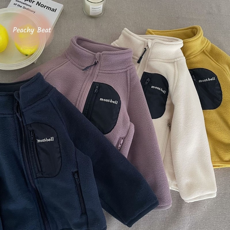 Toddler Boy Winter Fleece Jacket - เสื้อแจ็คเก็ตขนแกะเด็กแฟชั่น สำหรับเด็กผู้หญิงและเด็กผู้ชาย เสื้อโค้ทเด็กอ่อนและเด็กเล็กแบบหนา อุ่นสบาย ดีไซน์แบบแพทช์เวิร์ค คุณภาพสูง