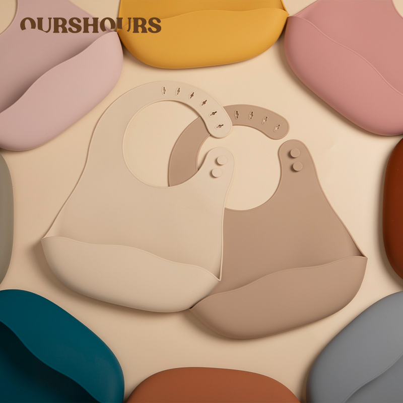 Waterproof Baby Bibs Silicone - ผ้ากันเปื้อนซิลิโคนสำหรับเด็กผ้ากันเปื้อนสำหรับป้อนอาหารเด็กแบบไร้สาร BPA สามารถปรับได้กันน้ำได้ผ้าพันคอสำหรับเด็กทารกน้ำลายไหล