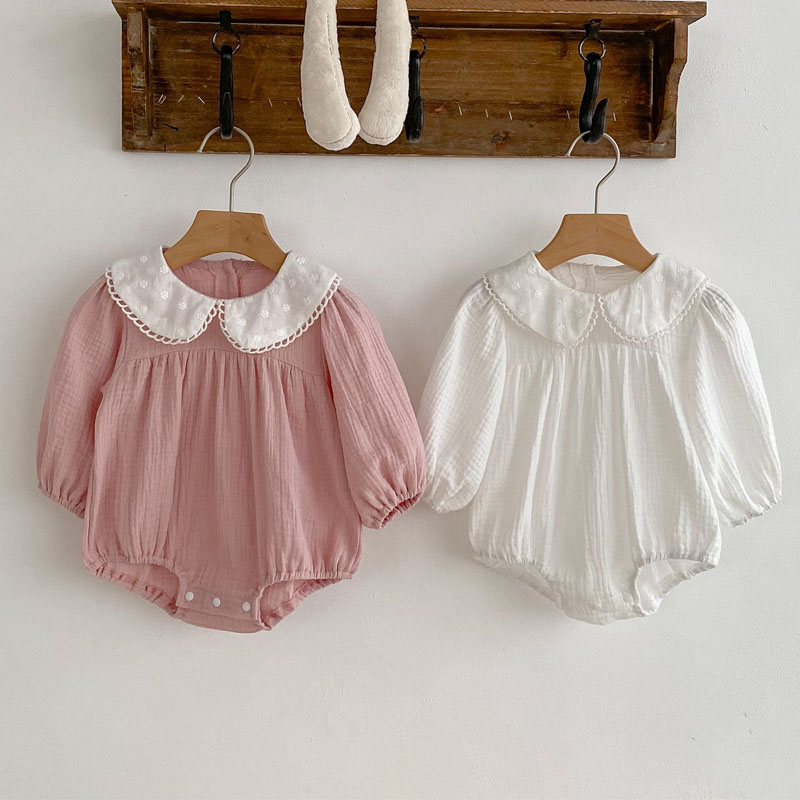 Newborn Baby Girl Romper Floral - เสื้อผ้าเด็กทารกแรกเกิดเพศหญิงชุดหมีคอลูกไม้หนึ่งชิ้นเจ้าหญิงน่ารักสำหรับเด็กวัยหัดเดินชุดฤดูใบไม้ร่วง