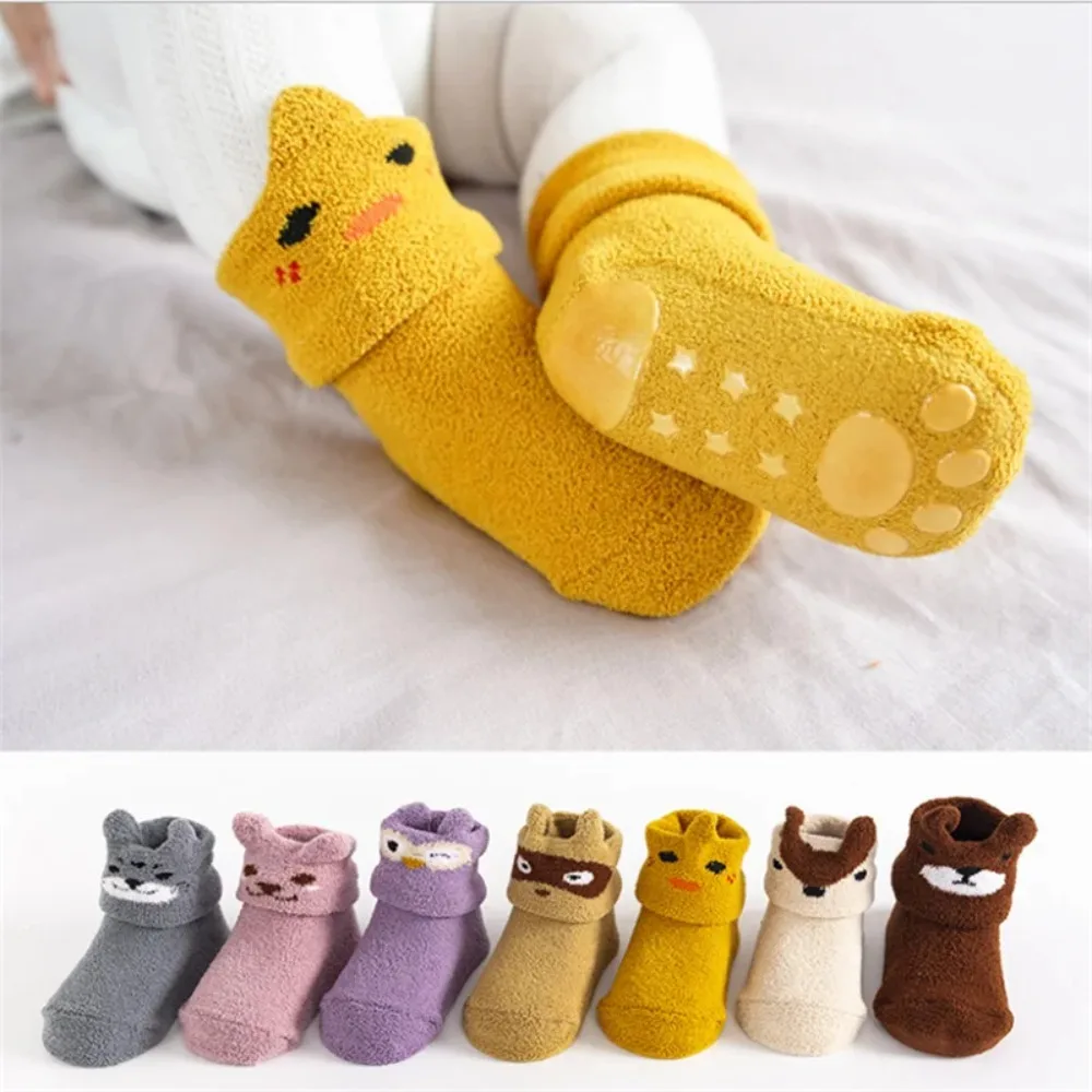 ถุงเท้าเด็กกันลื่นสีเทา 1 คู่  - Unisex Baby Socks Non Slip บทวิจารณ์และราคา