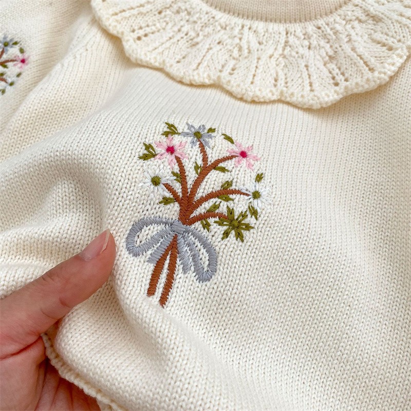 ชุดหมีถักฤดูใบไม้ร่วงใหม่สำหรั - Newborn Baby Girl Romper Floral บทวิจารณ์และราคา