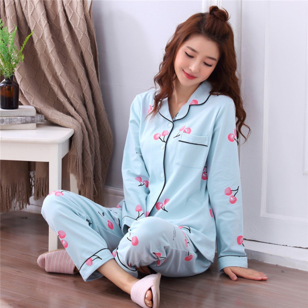 ชุดนอนสตรีแขนยาวสองชิ้น ชุดนอน - Maternity Wear บทวิจารณ์และราคา