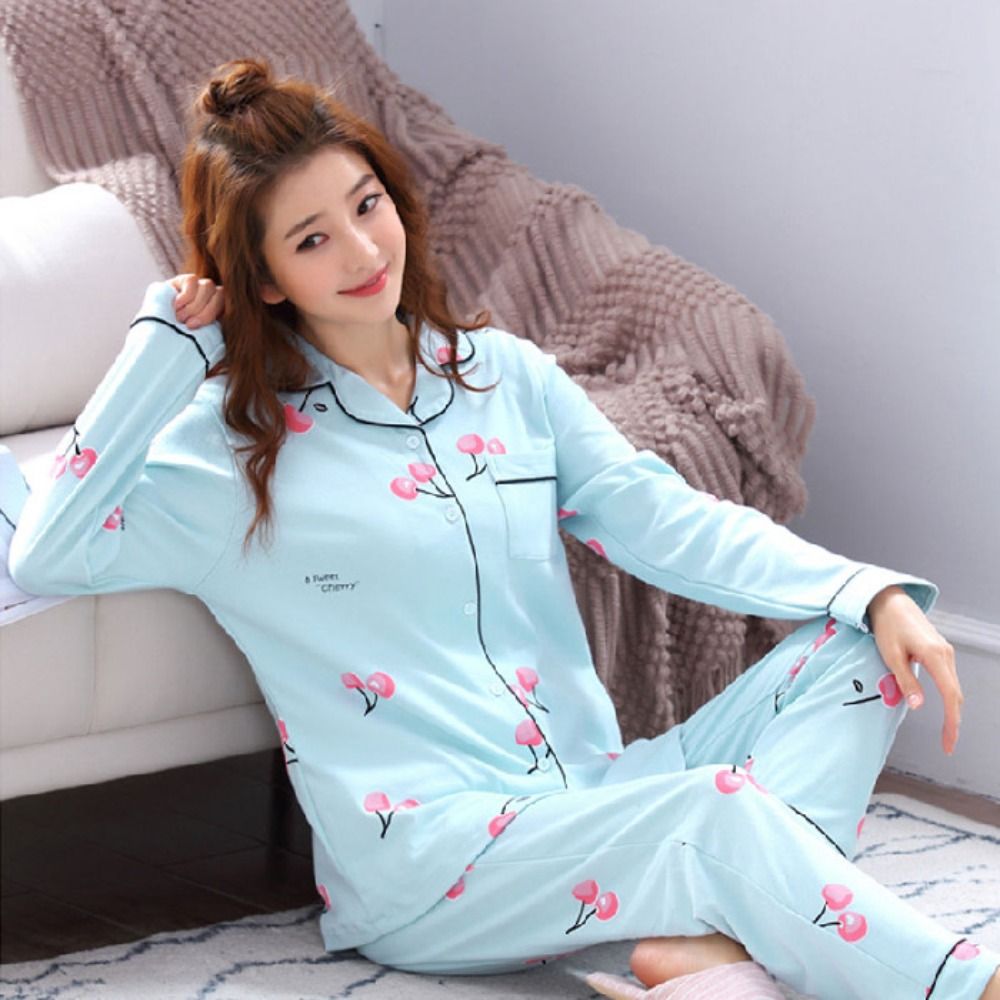 ชุดนอนสตรีแขนยาวสองชิ้น ชุดนอน - Maternity Wear บทวิจารณ์และราคา