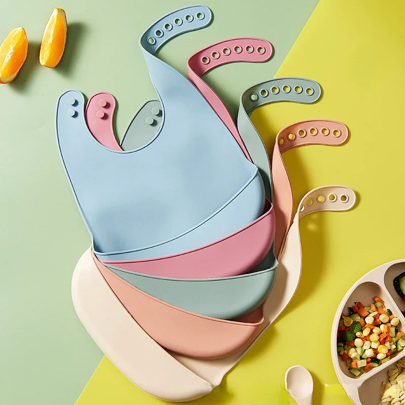 ผ้ากันเปื้อนเด็กแบบปรับได้ 1/2 - Waterproof Baby Bibs Silicone บทวิจารณ์และราคา