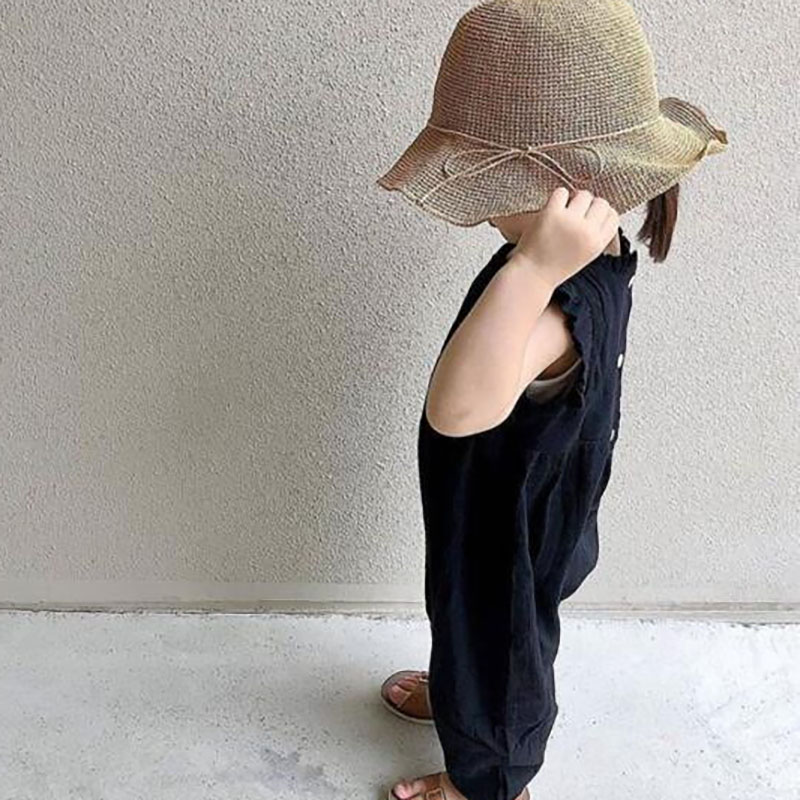 ชุดรอมเปอร์เด็กทารกแบบใหม่สำหร - Baby Summer Linen Sleeveless Jumpsuit บทวิจารณ์และราคา