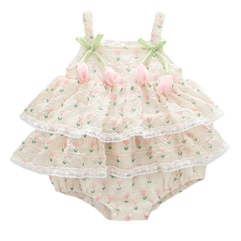 ชุดบอดี้สูทเด็กผู้หญิงลายดอกไม - Newborn Baby Girl Romper Floral บทวิจารณ์และราคา