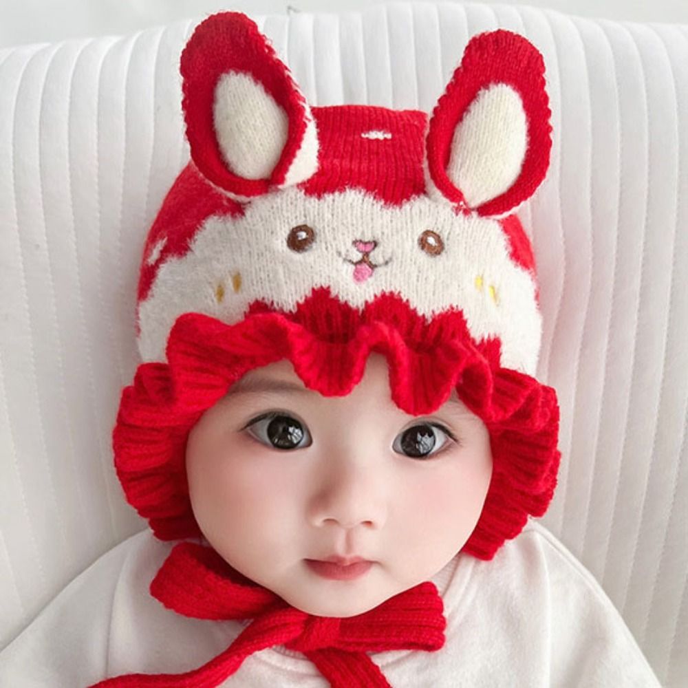 หมวกไหมพรมเด็กทารก ลายหูกระต่า - Infant Beanie Hat With Ears บทวิจารณ์และราคา