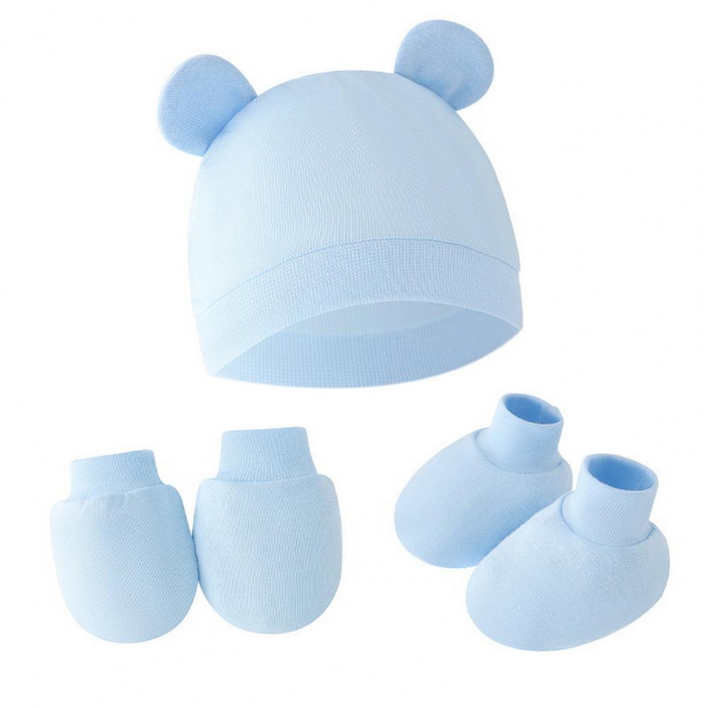ชุดหมวกและถุงมือป้องกันรอยขีดข - Infant Beanie Hat With Ears บทวิจารณ์และราคา