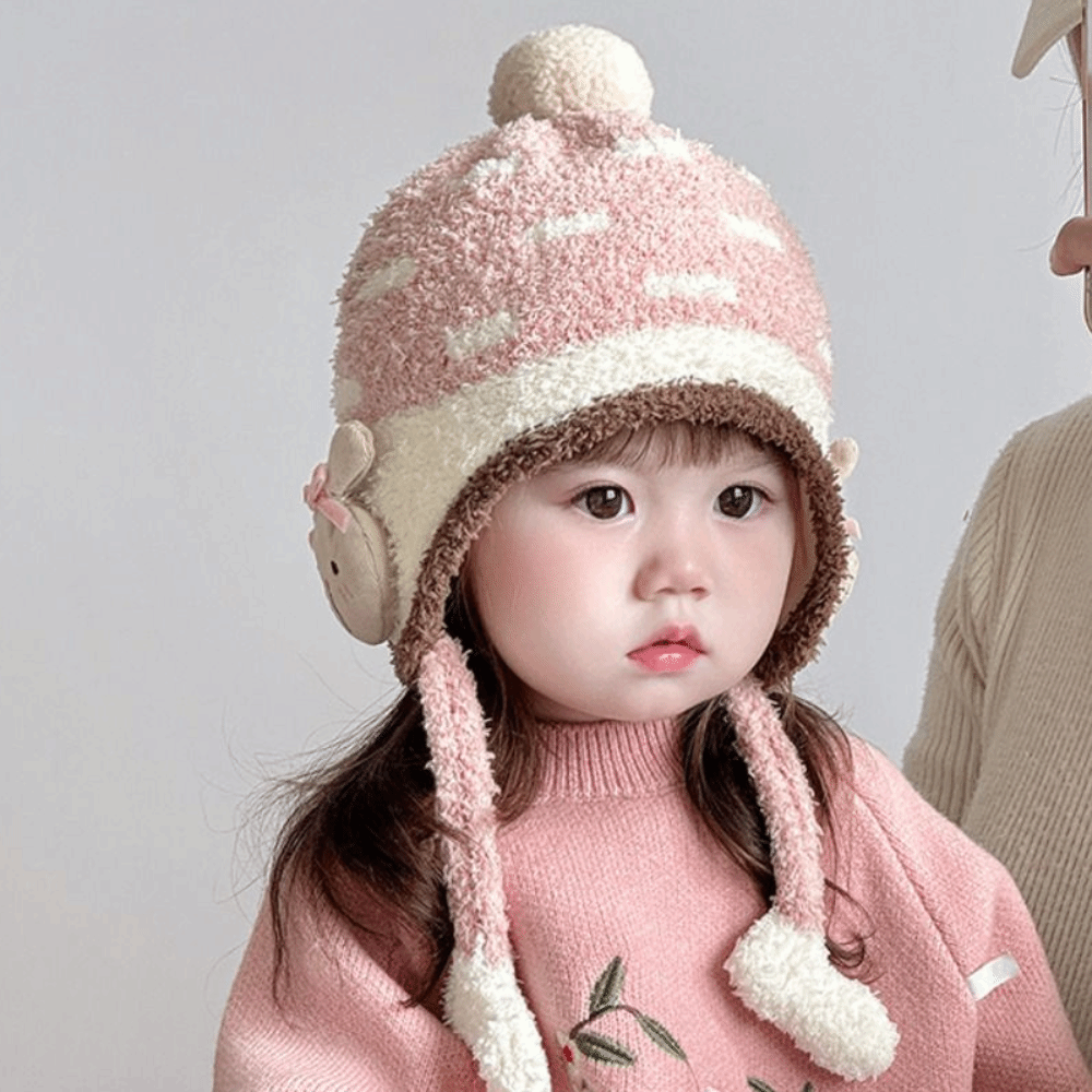 หมวกป้องกันหูเด็กแบบนุ่มกันลม  - Infant Beanie Hat With Ears บทวิจารณ์และราคา