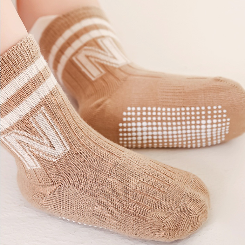3 คู่/ล็อตเด็กผ้าฝ้ายถุงเท้าตั - Unisex Baby Socks Non Slip บทวิจารณ์และราคา