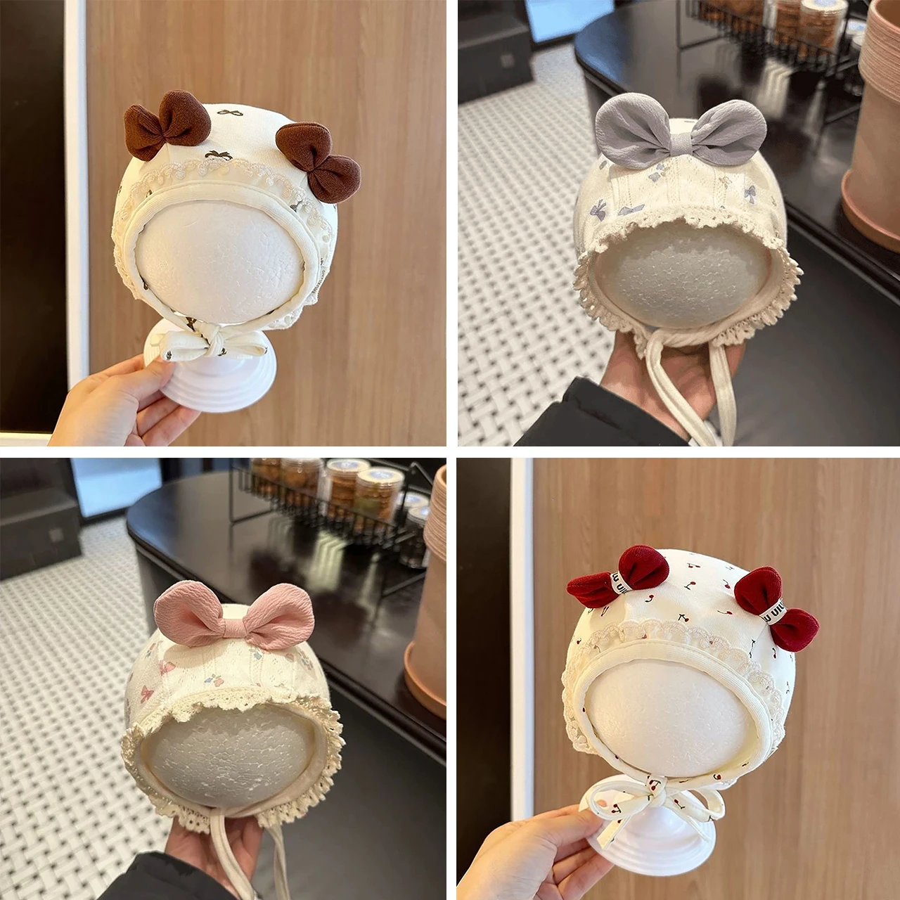 หมวกปิดหูสำหรับเด็กทารก ประดับ - Infant Beanie Hat With Ears บทวิจารณ์และราคา