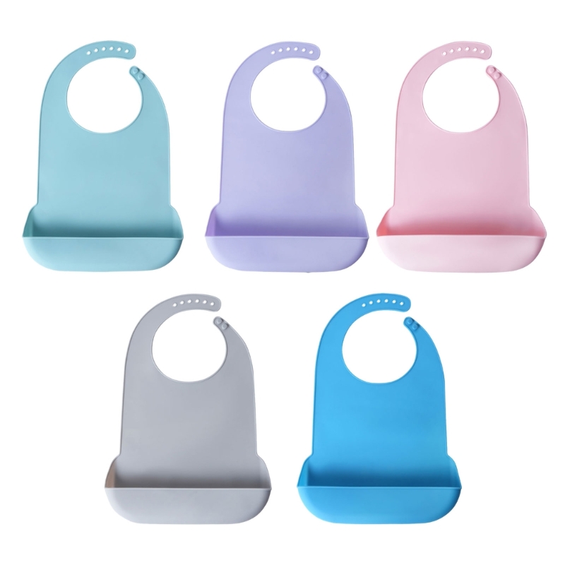 ซิลิโคนเกรดอาหารผู้ใหญ่ Bib กั - Waterproof Baby Bibs Silicone บทวิจารณ์และราคา