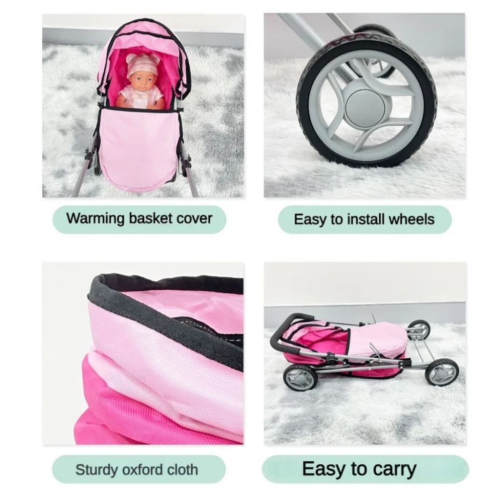 รถเข็นตุ๊กตาสำหรับเด็ก รถเข็นต - Lightweight Foldable Baby Stroller Compact บทวิจารณ์และราคา
